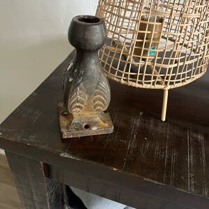 Vintage Cast Iron Heavy Antique Used As A Candle Holder